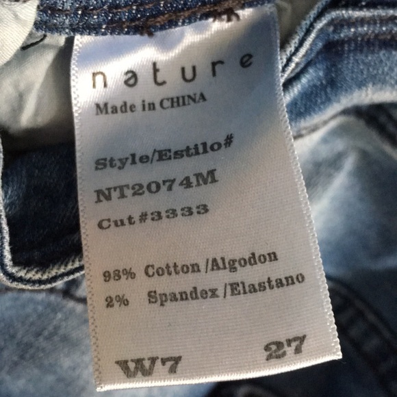 Nature | distressed denim overalls jeans 7 - Picture 8 of 8